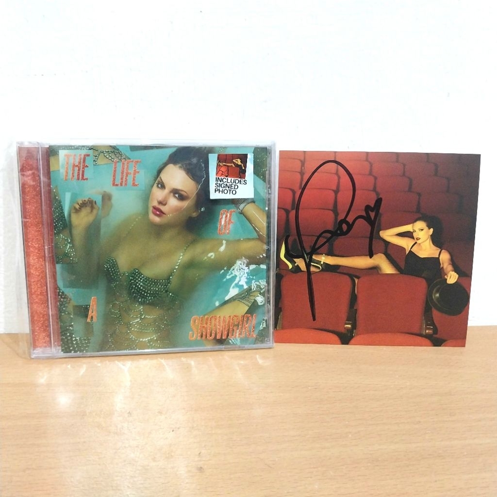 Taylor Swift Signed CD The Life of A Showgirl Official Merch Merchandise Album CD