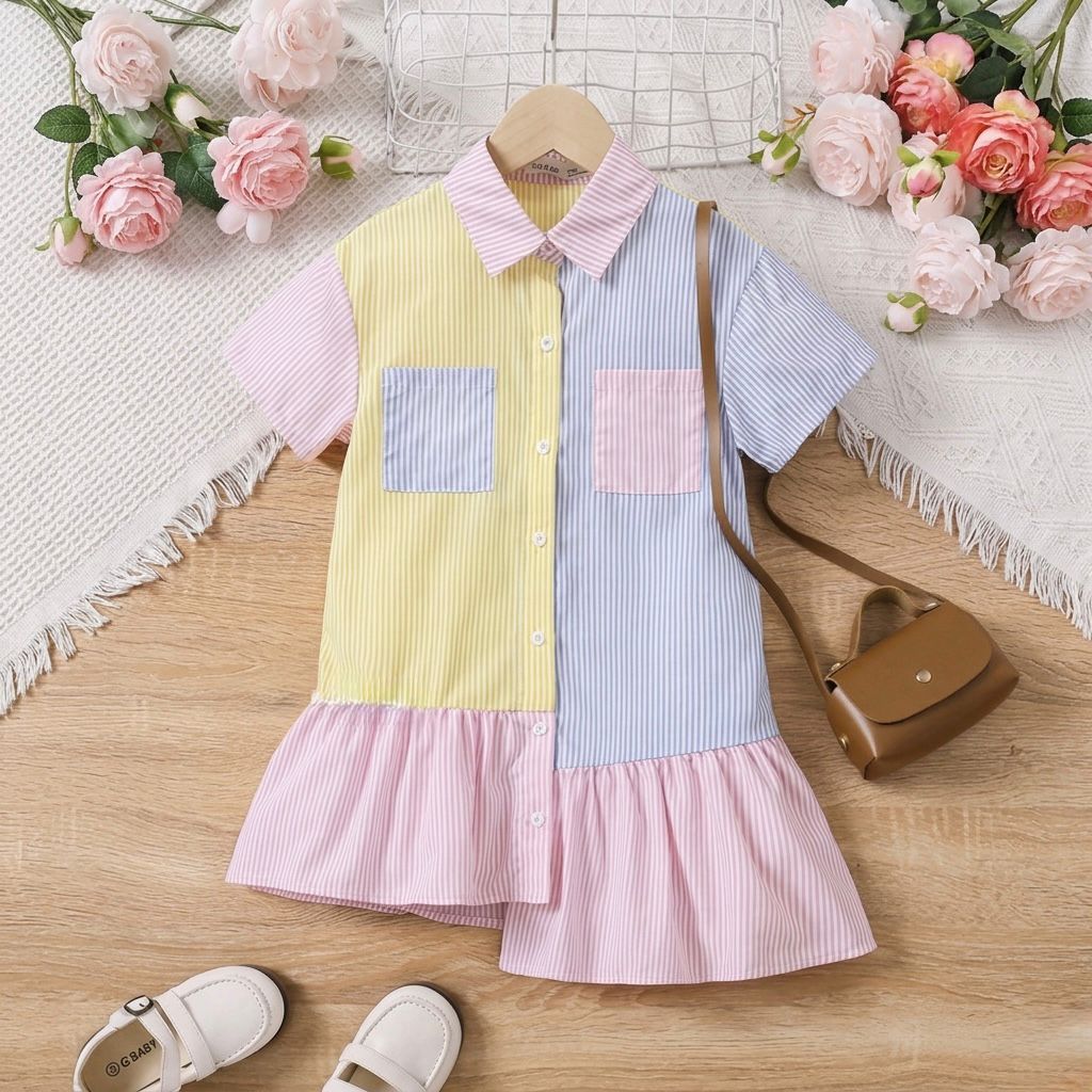 Baju Kerin Midi Dress Anak/Midi Dress Anak Kekinian