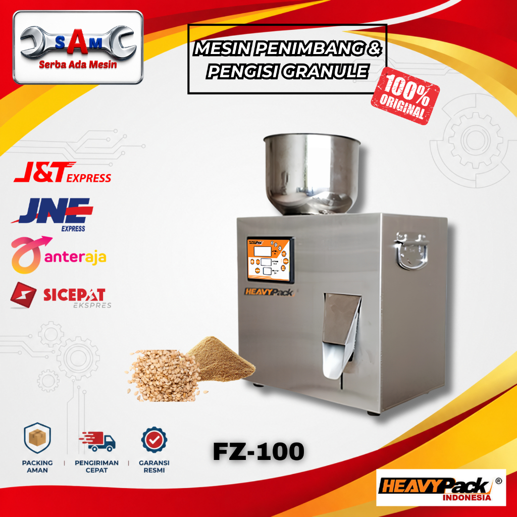 Mesin Filling Powder Granule Weigher Penimbang Pengisi Bubuk Dan Biji-Bijian Heavypack FZ-100