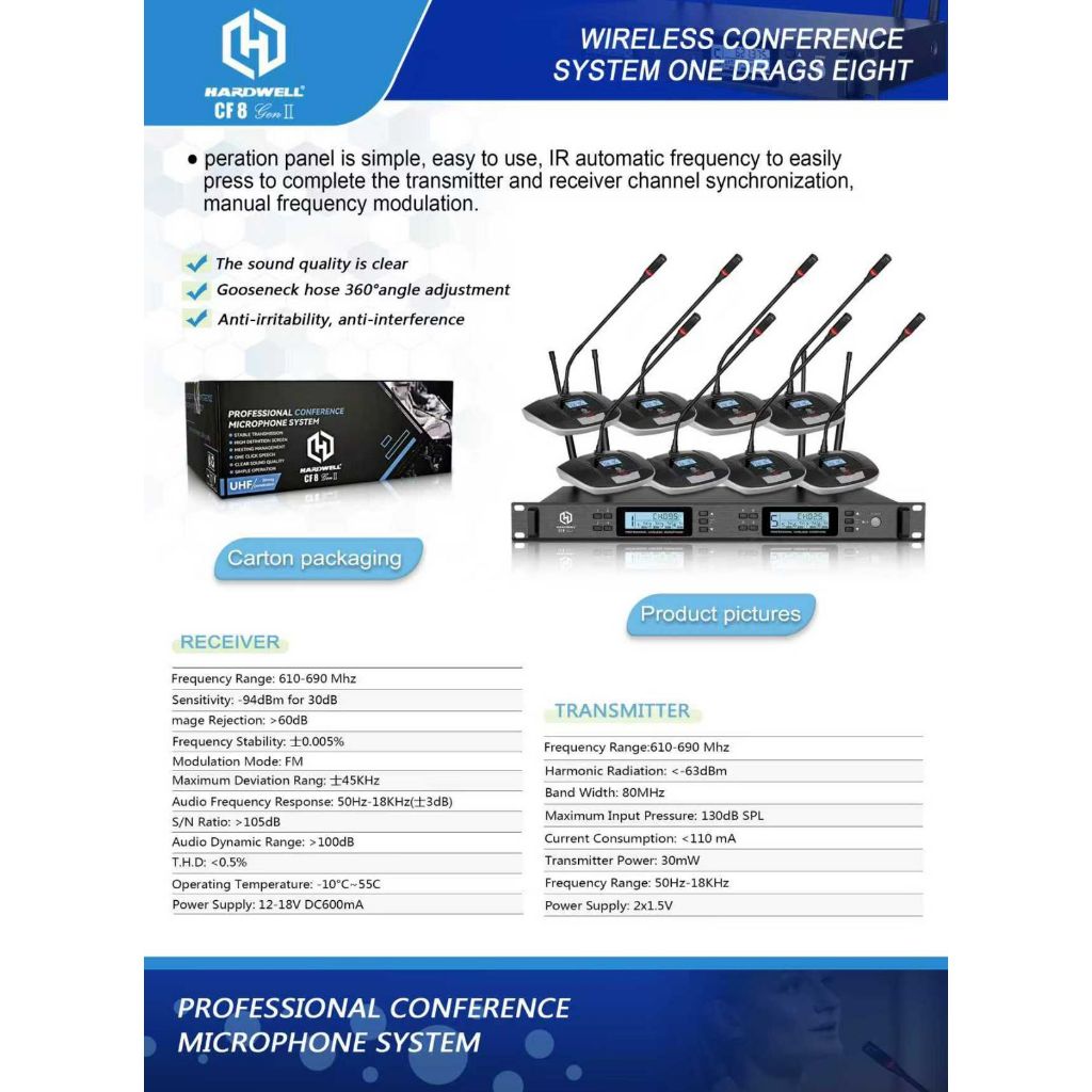 mic podium hardwell cf8 gen 2 original mic wireless hardwell cf 8