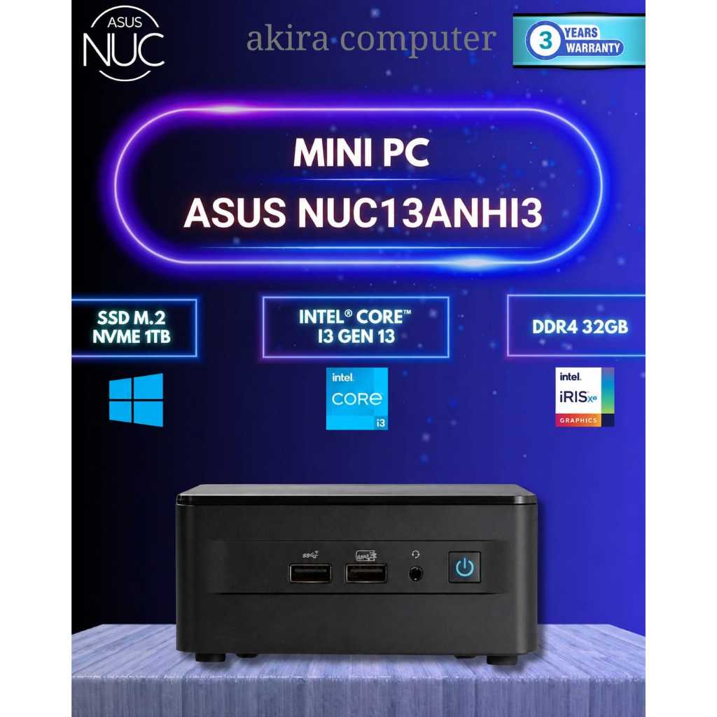 MINI PC ASUS NUC i3 GEN 13 FULLSET WIN11 +RAM +SSD| ASUS NUC13ANHi3