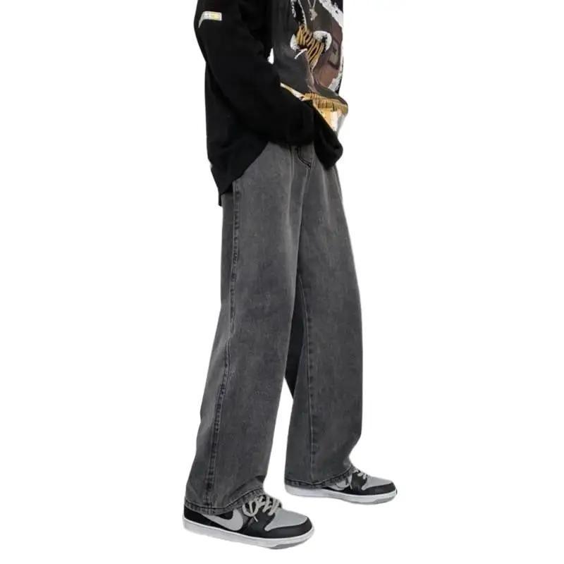 Celana Panjang Pria Baggy Pants Oversize Model Korea Style Straight Fit Denim