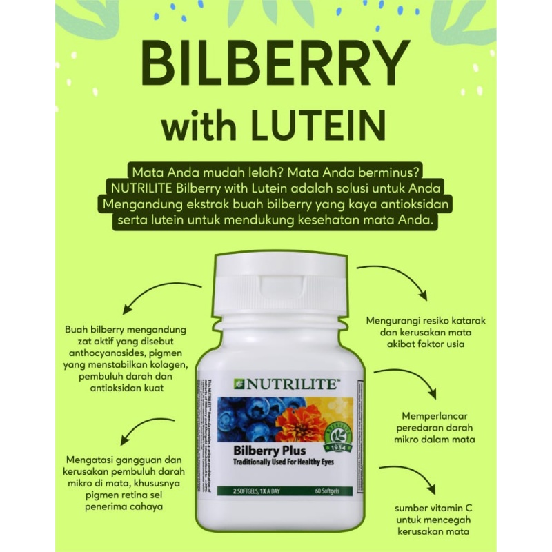 Nutrilite Bilberry with Lutein AMWAY / Vitamin Mata