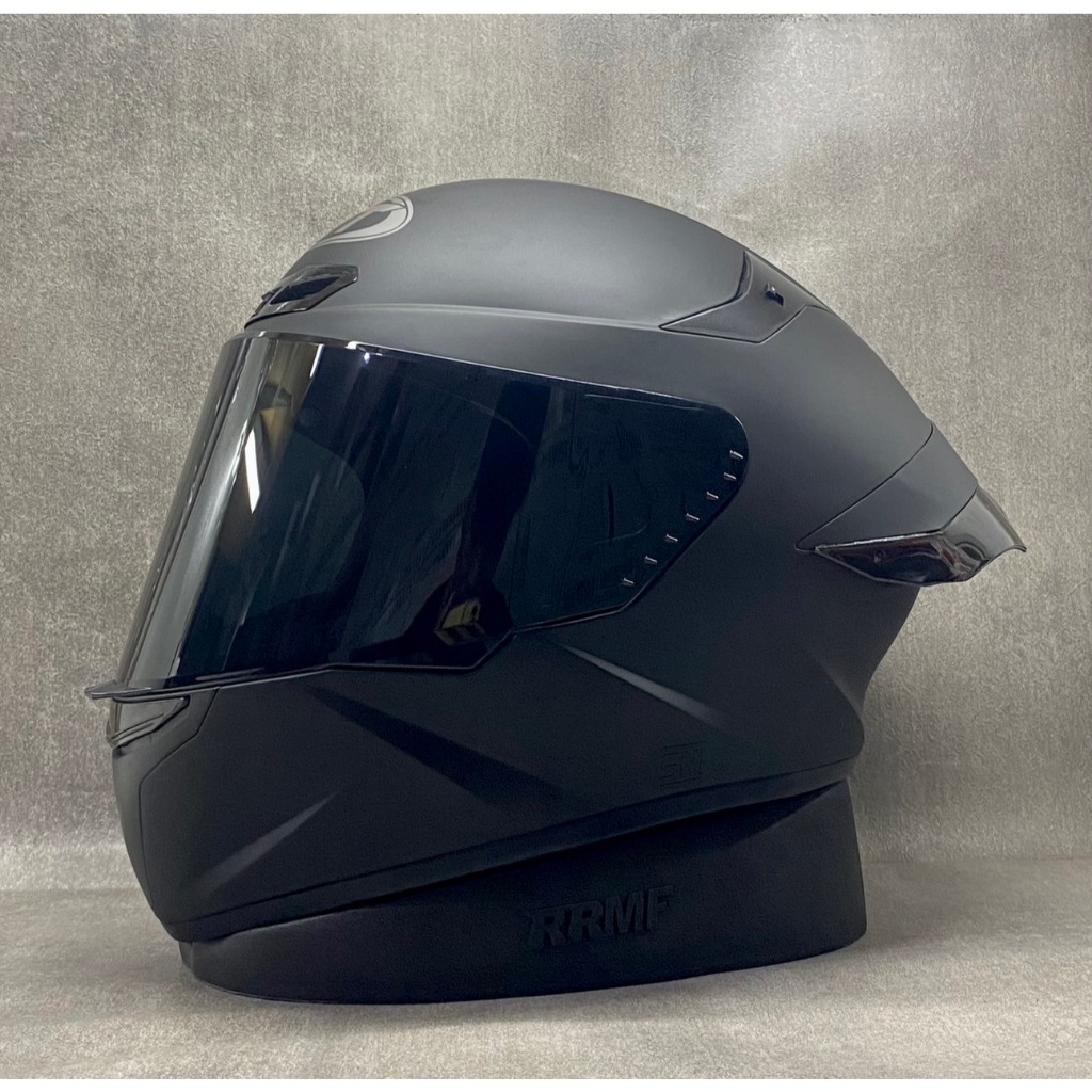 HELM FULL FACE KYT TT COURSE SOLID BLACK DOFF - PAKET GANTENG VISOR IRIDIUM