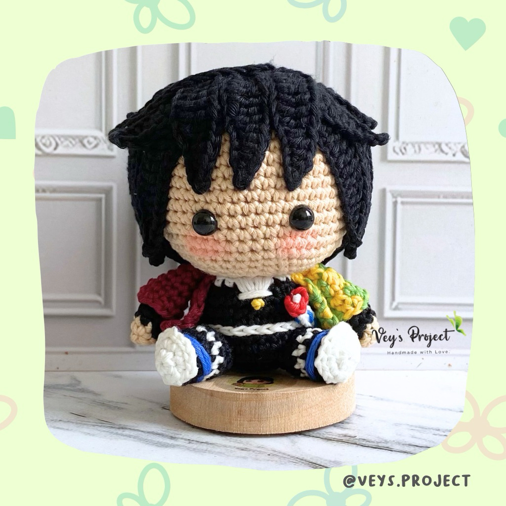 Boneka Rajut Giyu Tomioka Demon Slayer | Giyu Amigurumi Demon Slayer