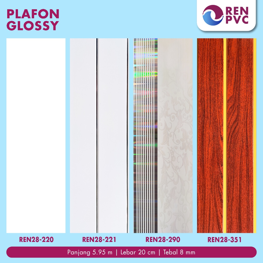 (PICKUP SENDIRI) REN PVC - REN PLAFON PVC IMPORT 8mm (6m)