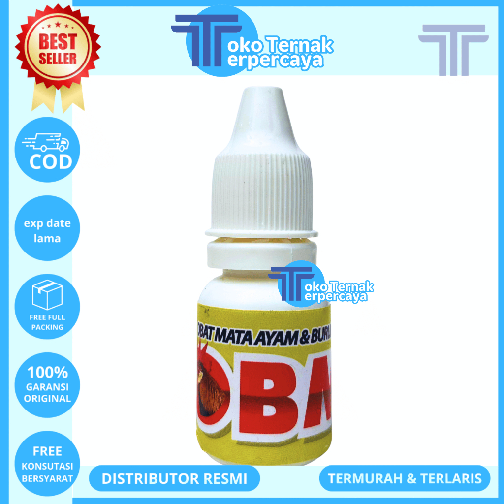 OBM Tetes Mata Ayam dan Burung 5ml - Tetes Mata Ayam - Perawatan Mata Burung Ayam Aduan & Unggas
