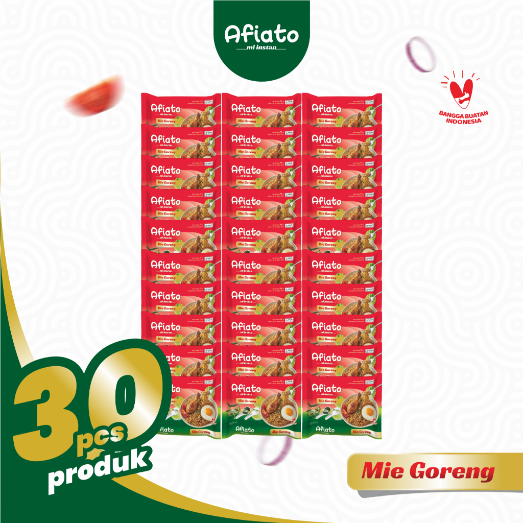 30 Pack Mie Instan Goreng Afiato | Enak Lebih Murah Bermanfaat | Mie Enak Kaya Manfaat | Mie dengan 