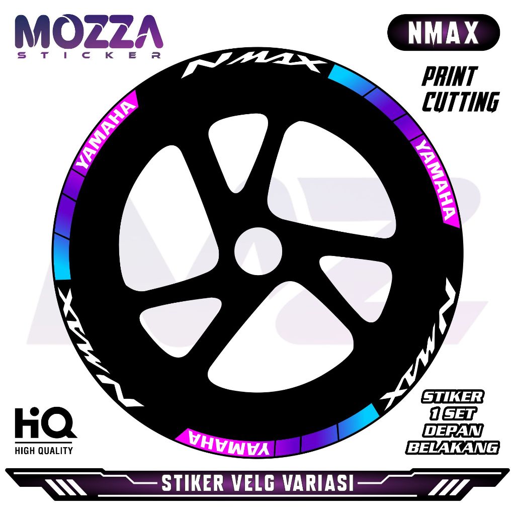 Stiker Velg NMAX / Lis Velk Motor / Cutting Stiker Velg / Sticker Velk Yamaha NMAX Variasi Keren Des