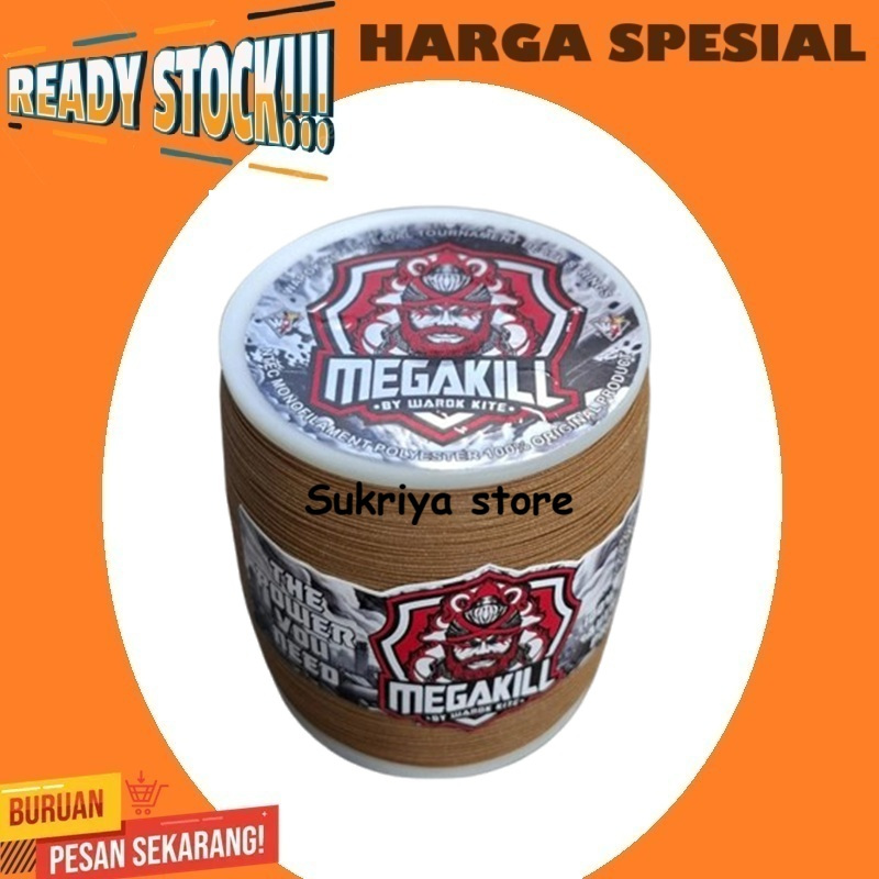 Senar Gelasan Mega Kill Matot 0,23 Layangan Benang Halus Super Tajam 2000 Yard Kite Sukoi Turnamen