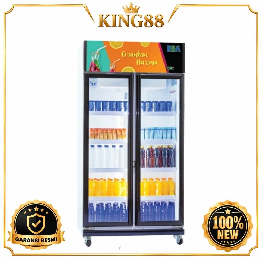 RSA OPAL Display Cooler 600 Liter - Showcase Chiller 600 L - Showcase Minuman RSA - Pendingin Minuma