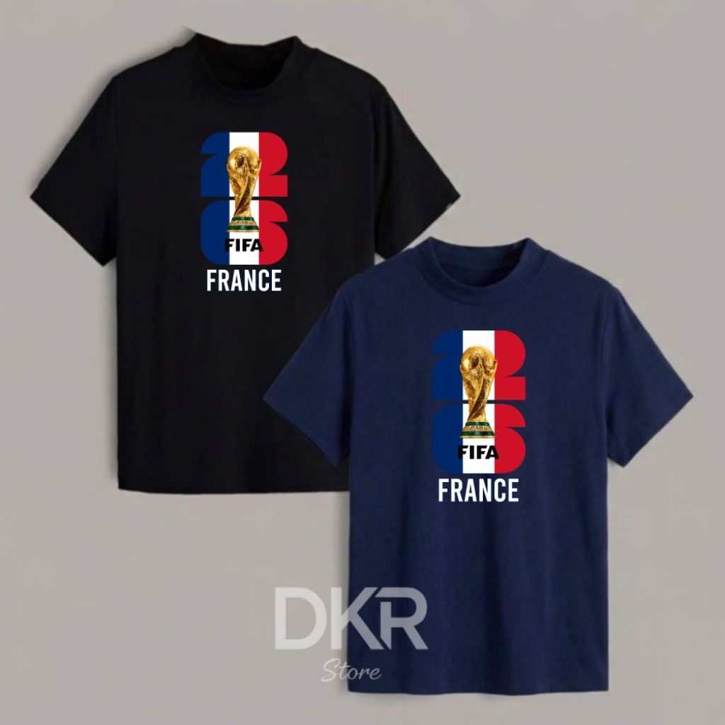Kaos PRANCIS Piala Dunia 2026 Baju Tshirt Timnas PRANCIS Piala Dunia 2026 Kaos Oblong Piala Dunia 20
