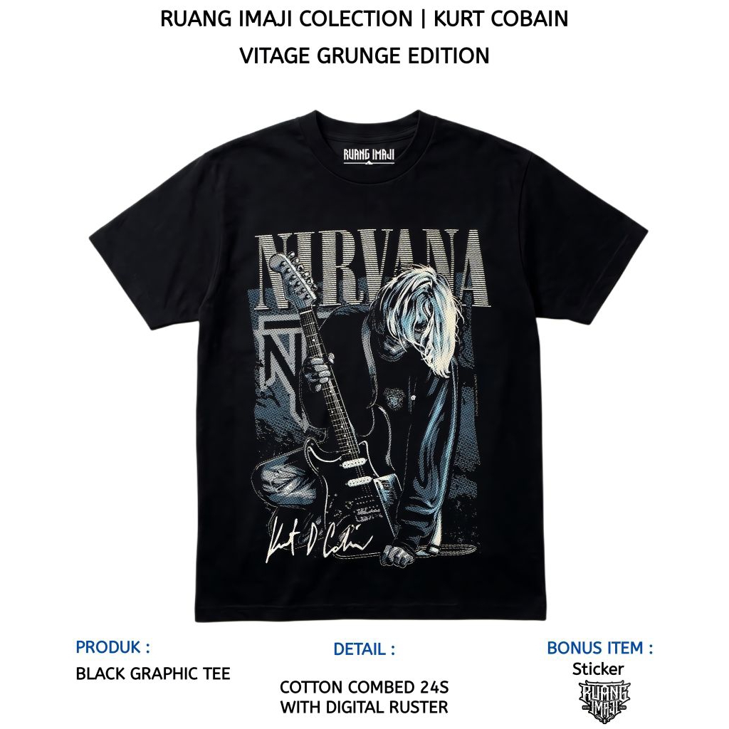 KAOS NIRVANA VINTAGE KURT COBAIN