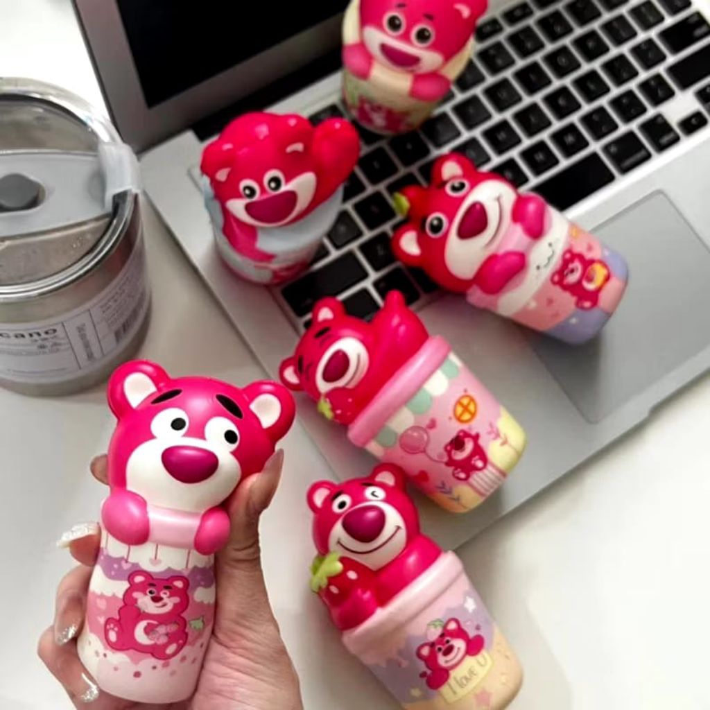 pSQUISHY Lotso Slow / squishy strawberry bear / Mainan Anak Squishy Lucu Menggemaskananti stress