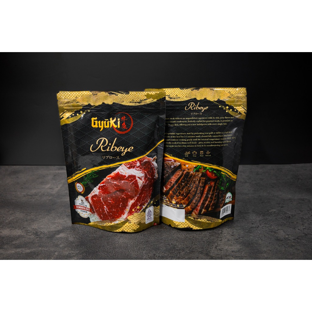 GYUKI RIBEYE STEAK PREMIUM 200GR POUCH/DAGING STEAK IMPORT PREMIUM RIBEYE