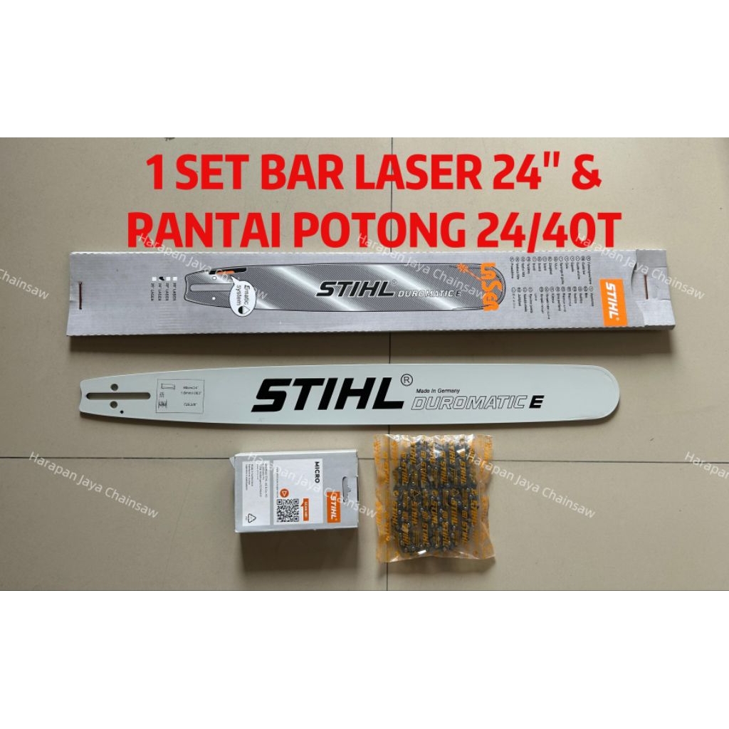 Bar Chainsaw Stihl 24 inch.Bar Laser Senso/Sinso Stihl 24"/40T Original.