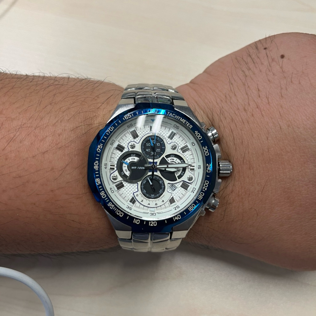 Casio Edifice EF-554 Original Fullset Chronograph Aktif Normal