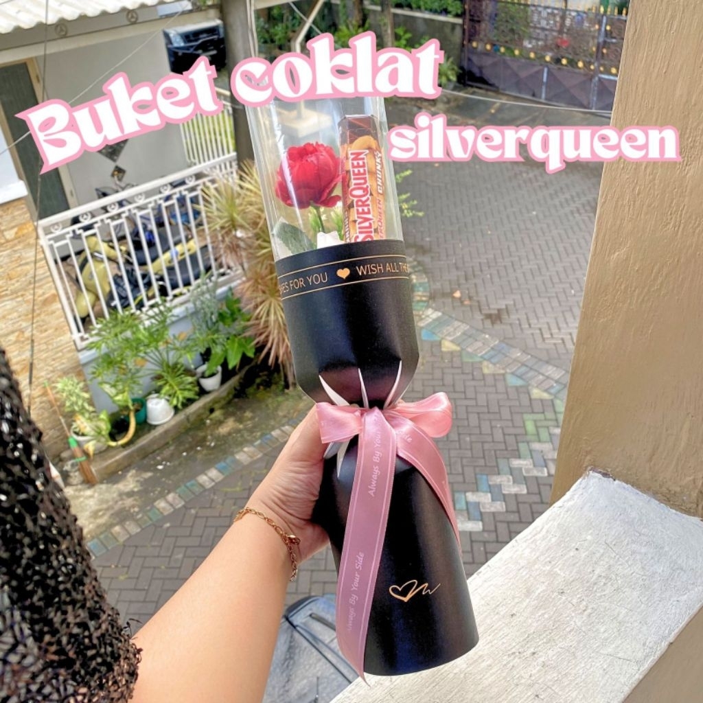 Bucket Coklat silverqueen | buket coklat | buket silverqueen | buket wisuda