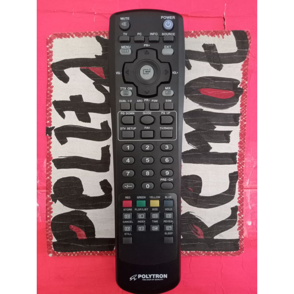 REMOTE CONTROL POLYTRON TV LCD LED 81G862 ORIGINAL TERLENGKAP