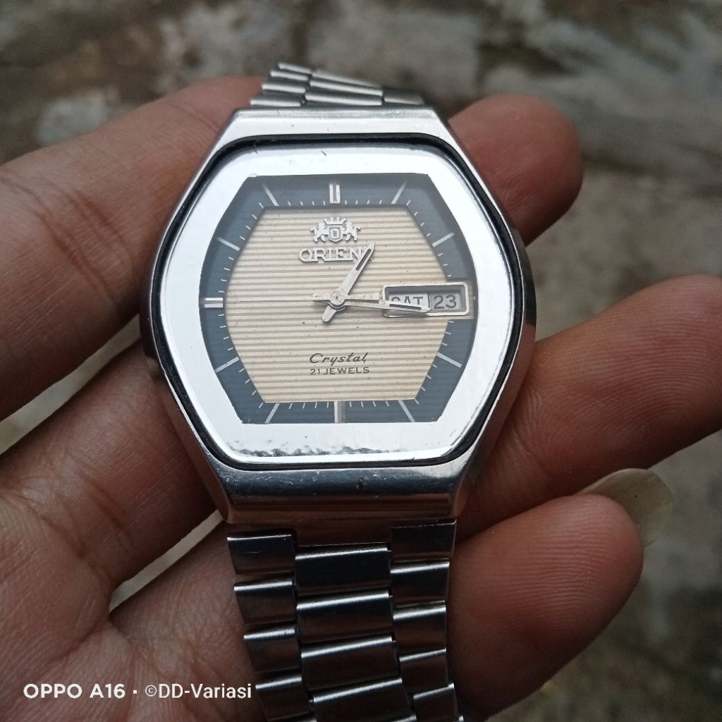jam tangan vintage orient crystal automatic