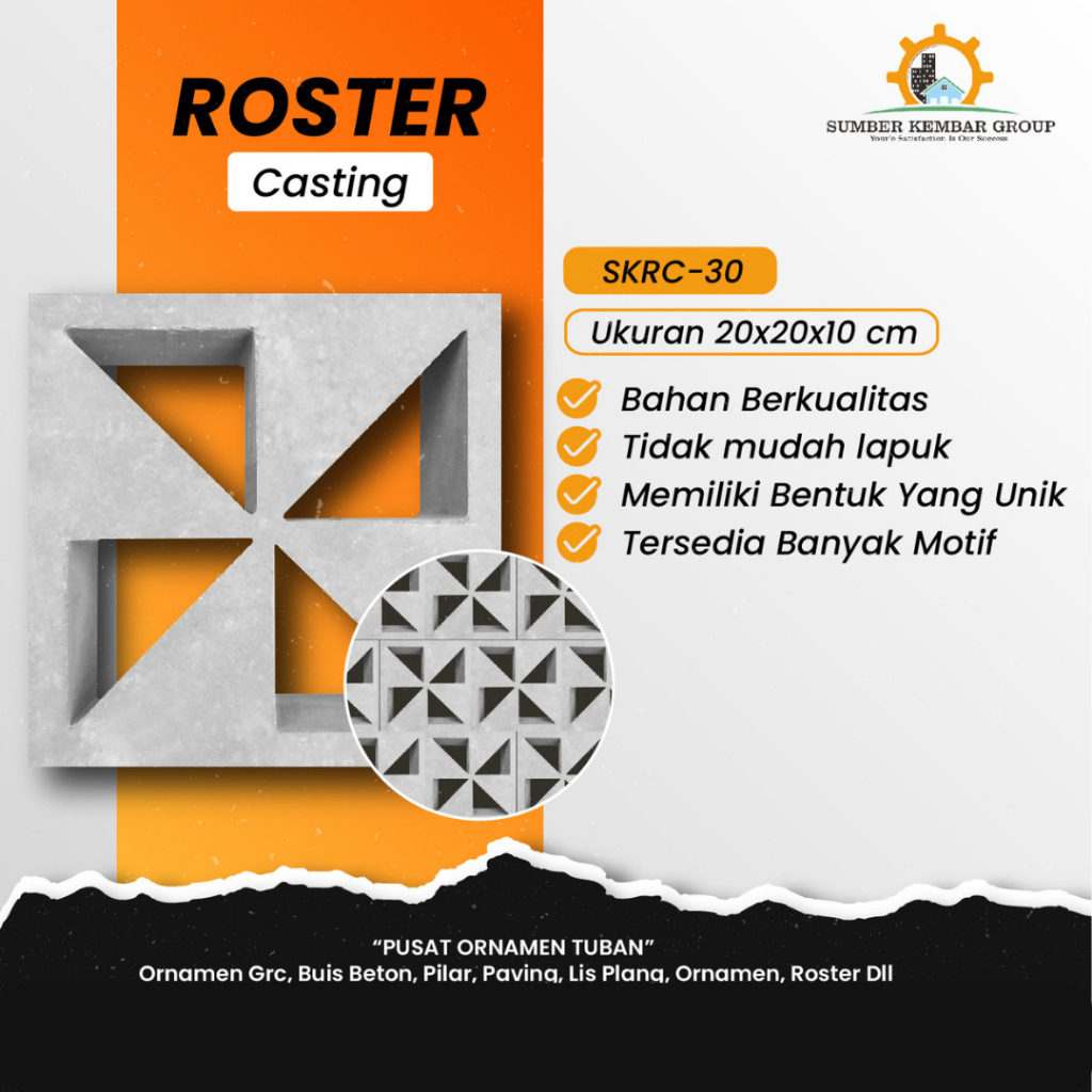 Loster Beton Minimalis, Loster Minimalis, Loster Beton, Ventilasi Udara Lubang Angin, Roster Minimal