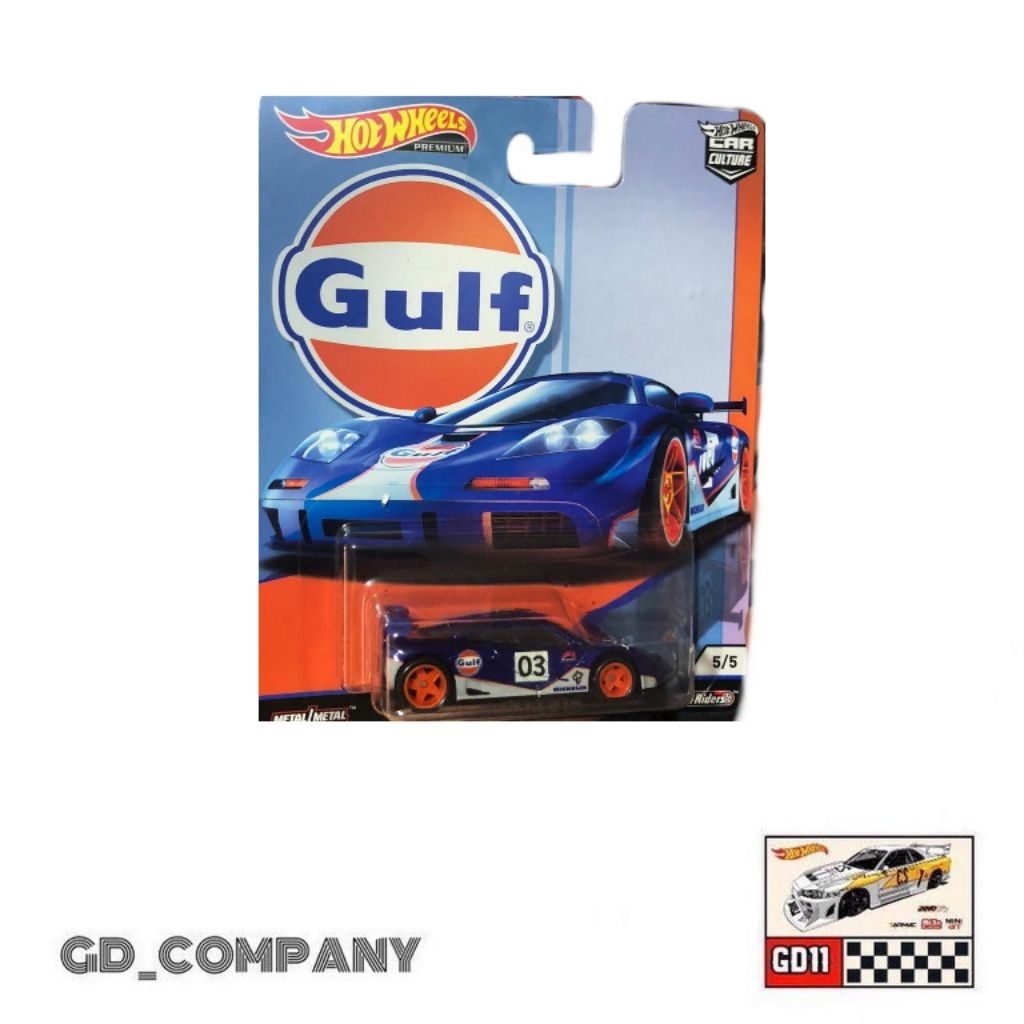 Hotwheels Premium Mclaren F1 GTR Gulf Birutua