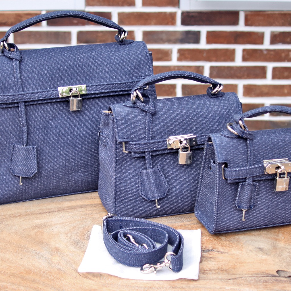 INNSID3 Tas Custom Handle Atas BLUE DENIM / BLUE JEANS with adjustable strap