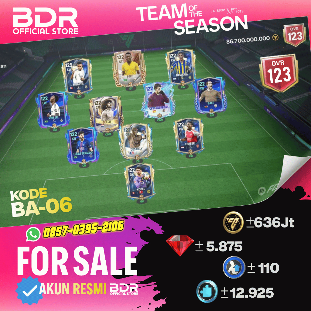 Akun FC MOBILE Kode BA-06