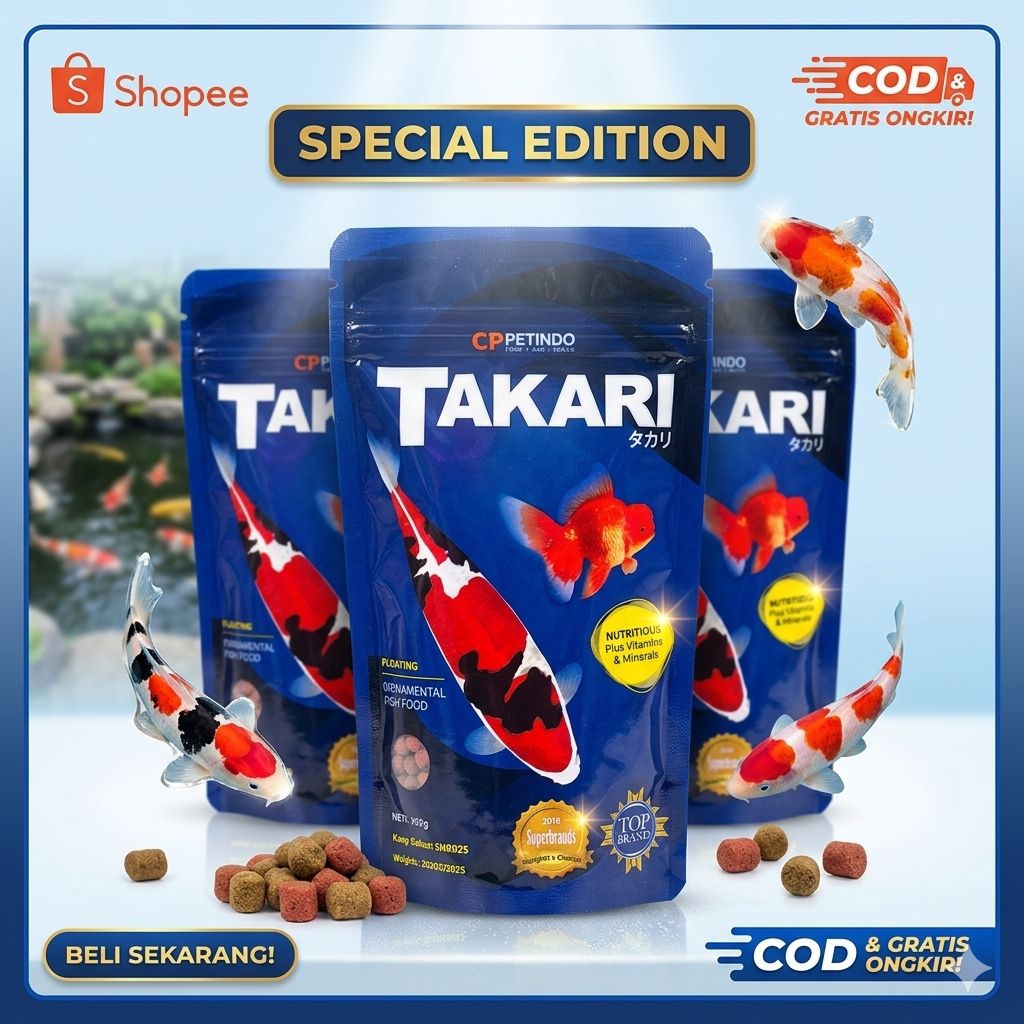 TAKARI Mix 1mm - 100gr Makanan Ikqn Hias