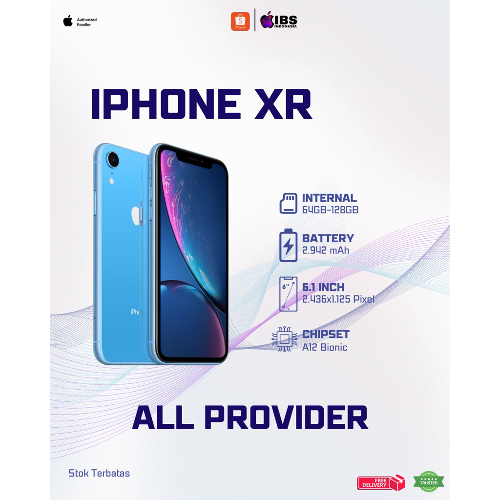 iphone XR Second original fullset | 64GB | 128GB | Mulus likenew | icloud aman | BERGARANSI PANJANG