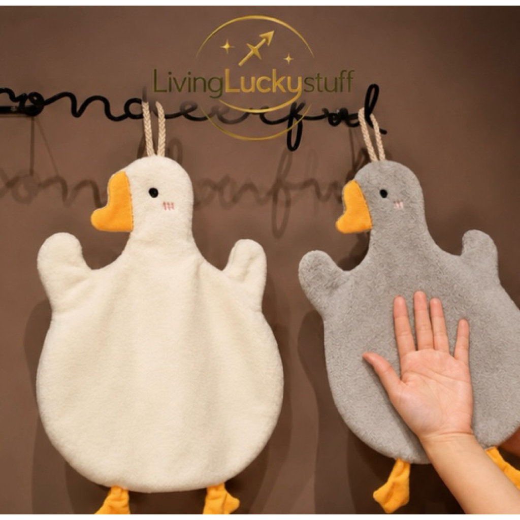 LUCKY Lap Tangan Gantung / Handuk Tangan Dapur Motif Bebek Ukuran Besar Kain Lap Serbet