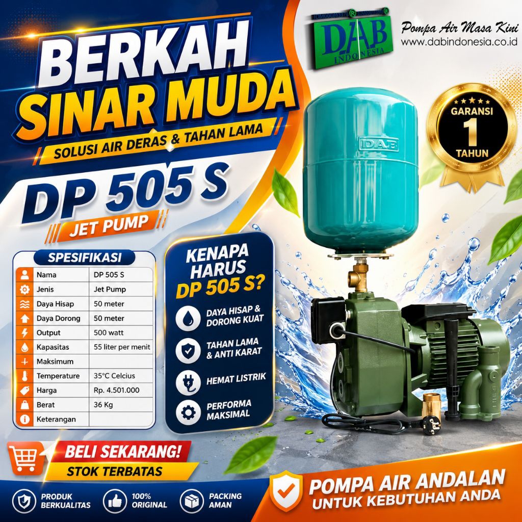 POMPA AIR / JET PUMP DAB JET 505S ORIGINAL COMPLETE