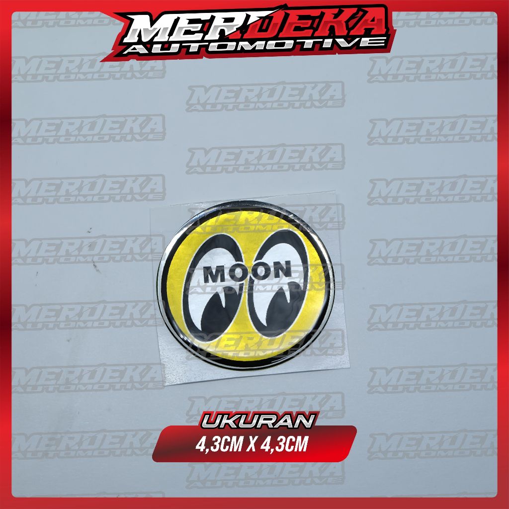 emblem timbul mooneyes / sticker 3d mooneyes / logo mooneyes bulat