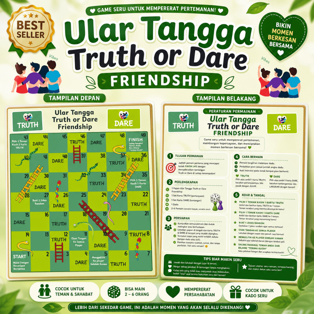Ular Tangga - Ular Tangga Tongkrongan - Ular Tangga Sahabat - Ular Tangga Teman - Game Tongkrongan