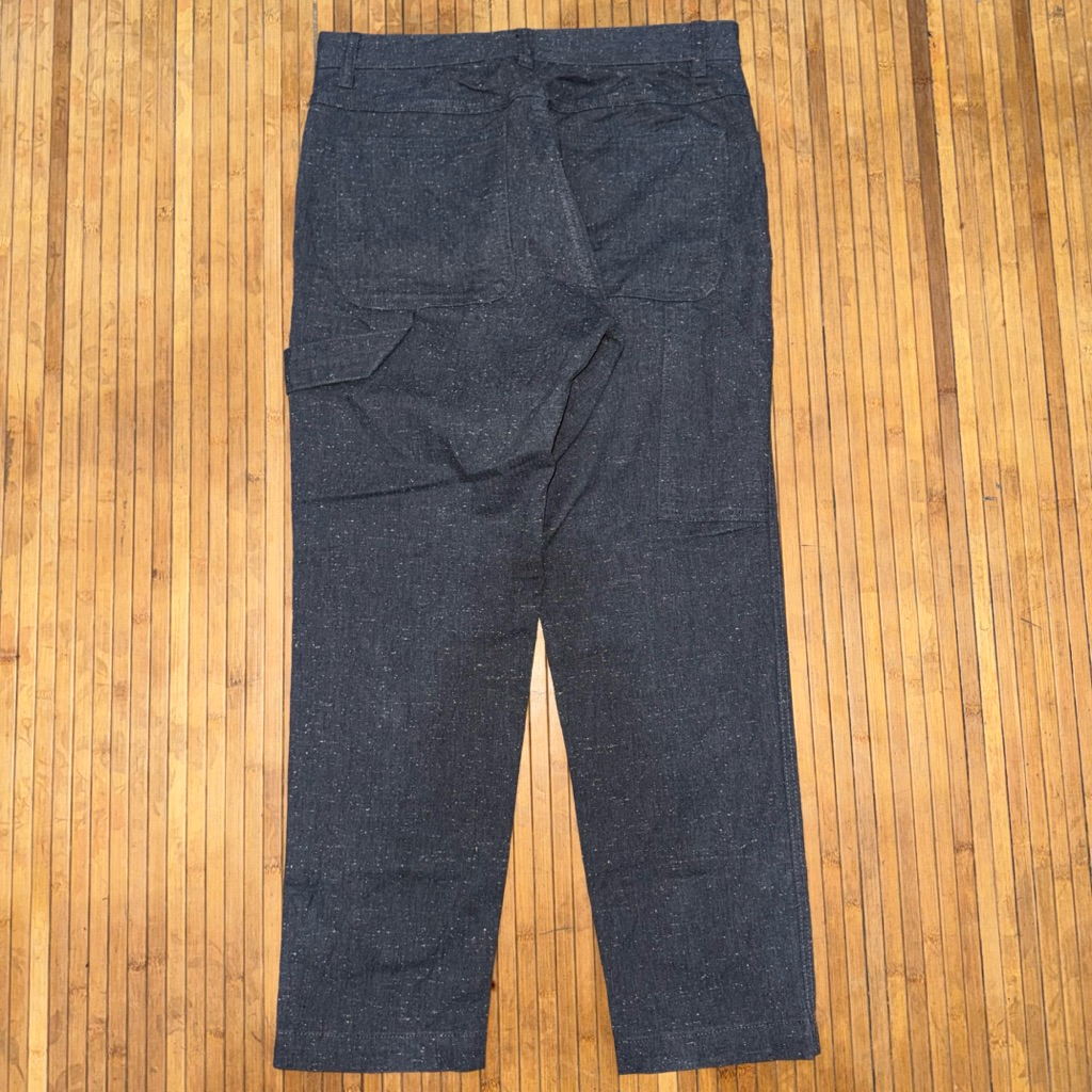 JAPANESE BRAND GLOBAL WORK DARK GREY FATIGUE CARPENTER DENIM PANTS