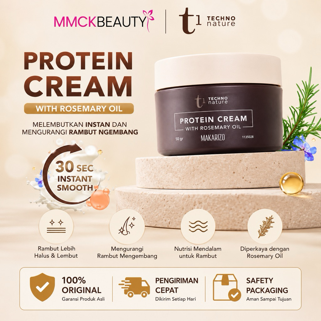 Makarizo T1 Techno Nature PROTEIN CREAM with Rosemary Oil 50mL