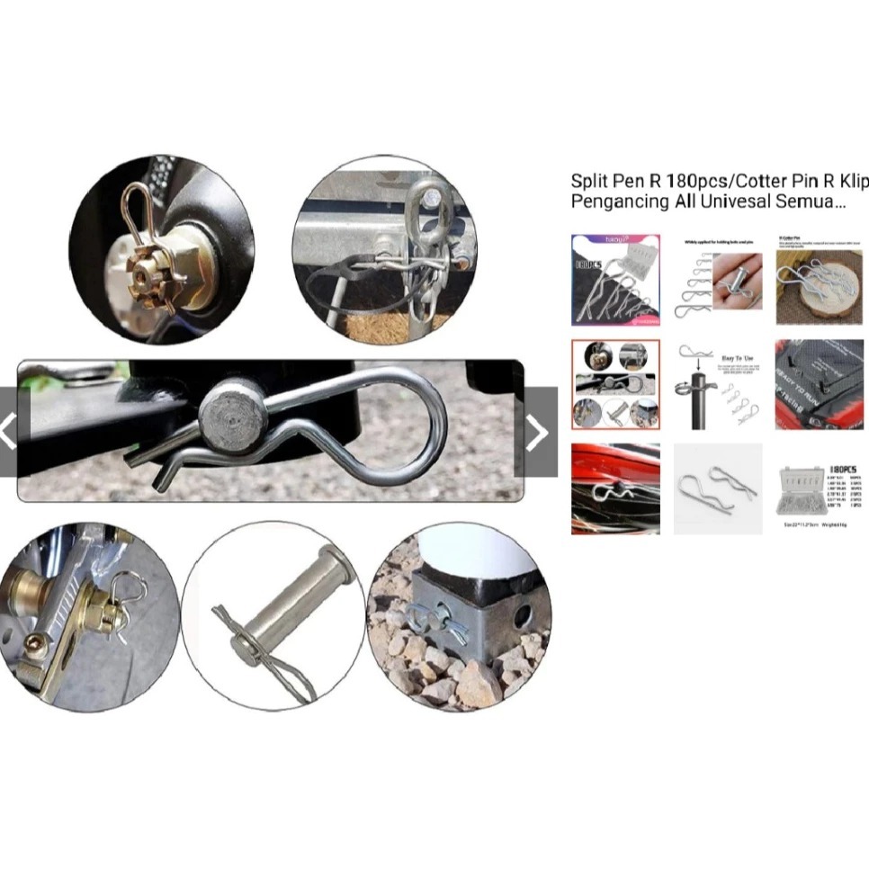 COTTER Pin R Klip Kuncian Split spi Pen R Baja Galvanis Klip SPY Pen R