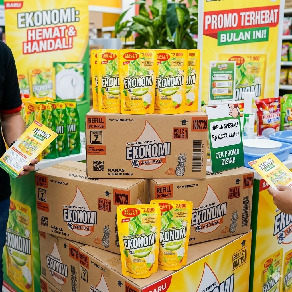 Ekonomi cuci piring 1 dus isi 30 pcs kemasan 2000.an