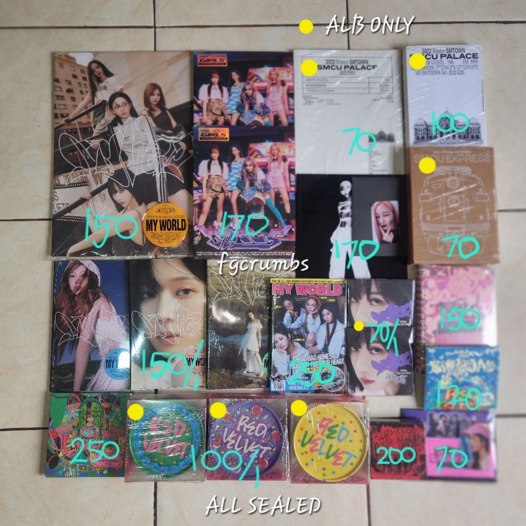 Ready Stock RED VELVET RV AESPA Album MD Merchandise Merch PC Photocard Irene Wendy Seulgi Joy Yeri 