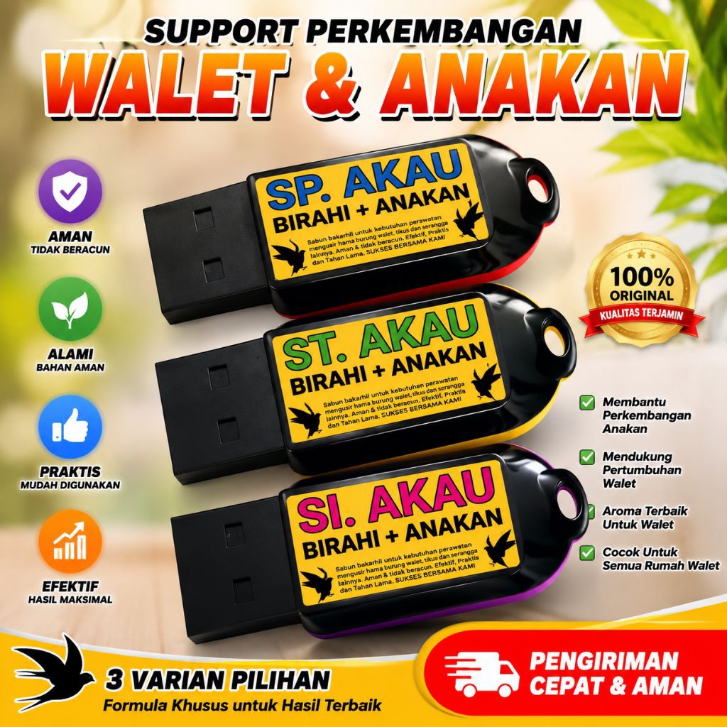 PAKET SUARA WALET AKAU BIRAHII ANAKAN, LENGKAP 3 SUARA SP SI & ST