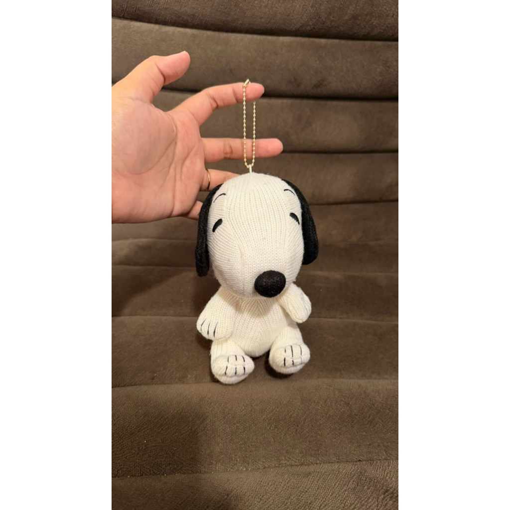 Gantungan kunci/tas boneka Snoopy rajut original
