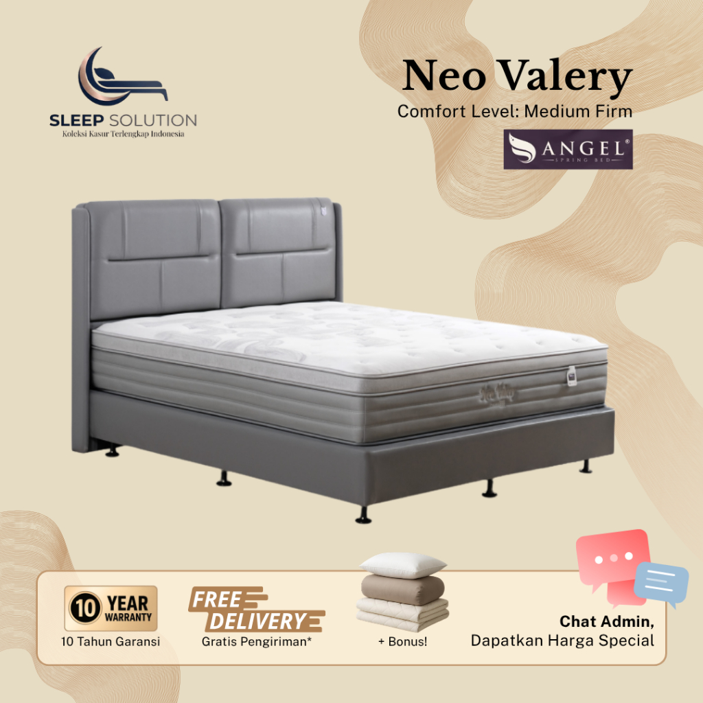 ANGEL NEO VALERY I Kasur Spring Bed | Matras Premium | 100x200, 120x200, 160x200, 180x200, 200x200