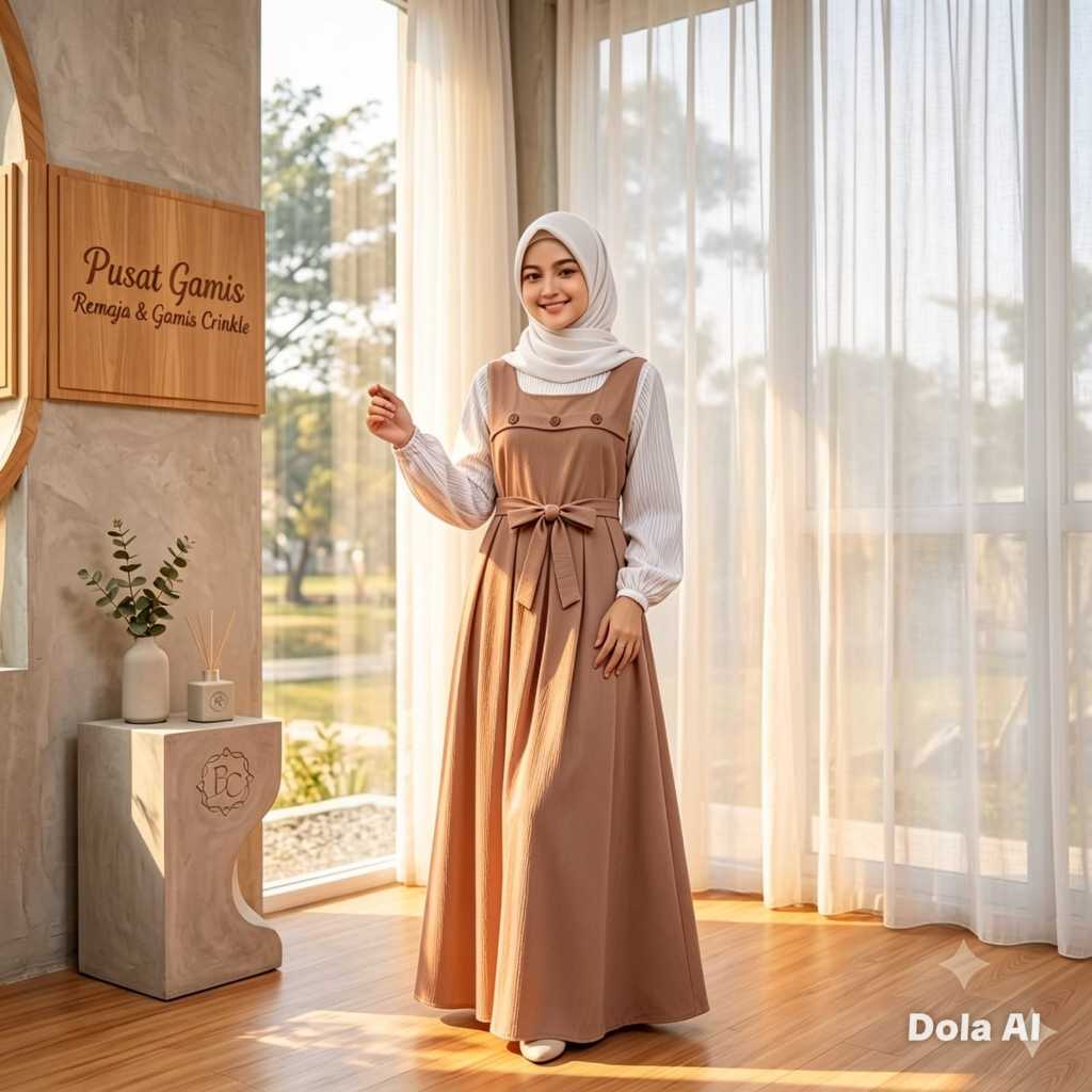 SANIA DRESS Gamis ABG Simpel Elegan