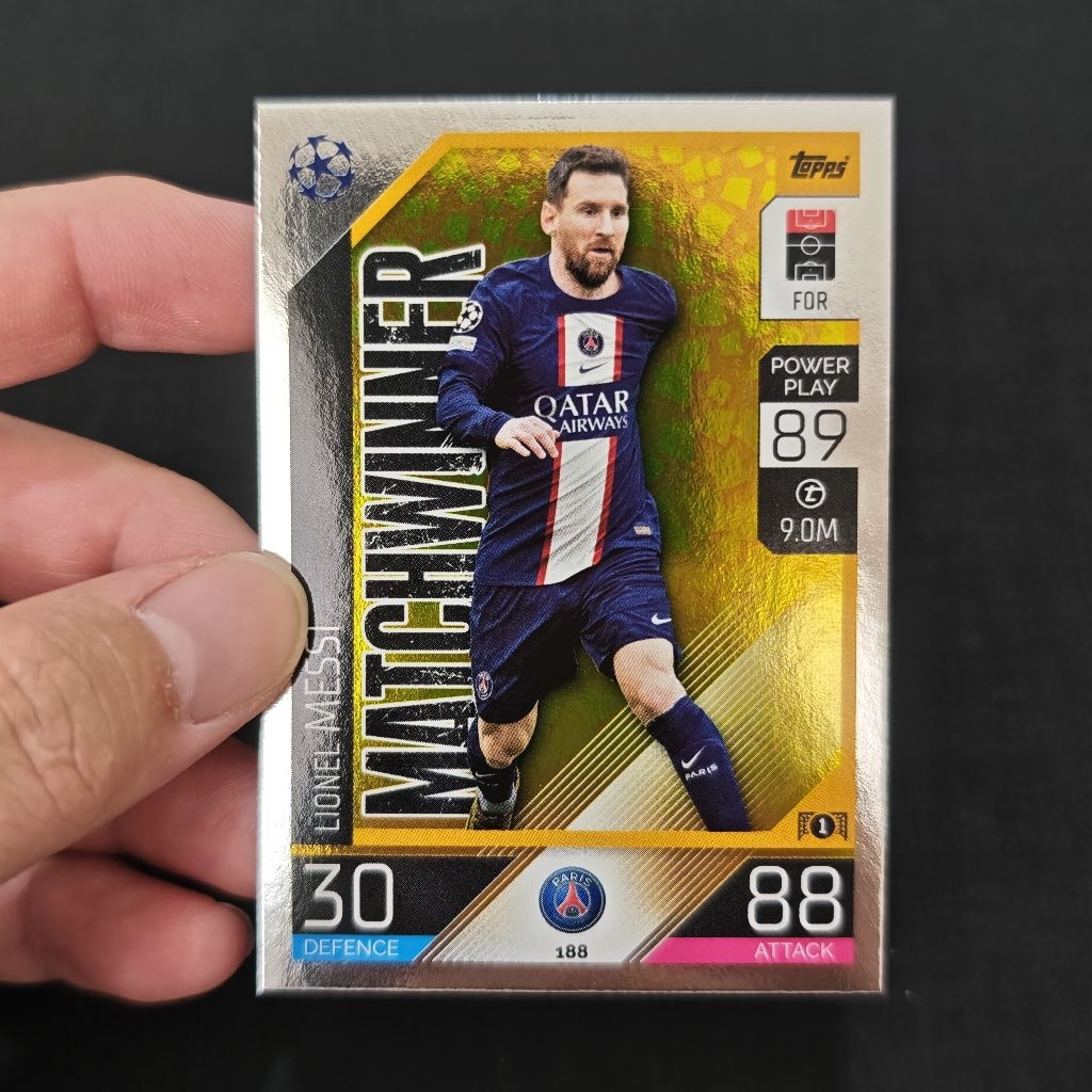 kartu topps lionel messi match attax 2022/2023