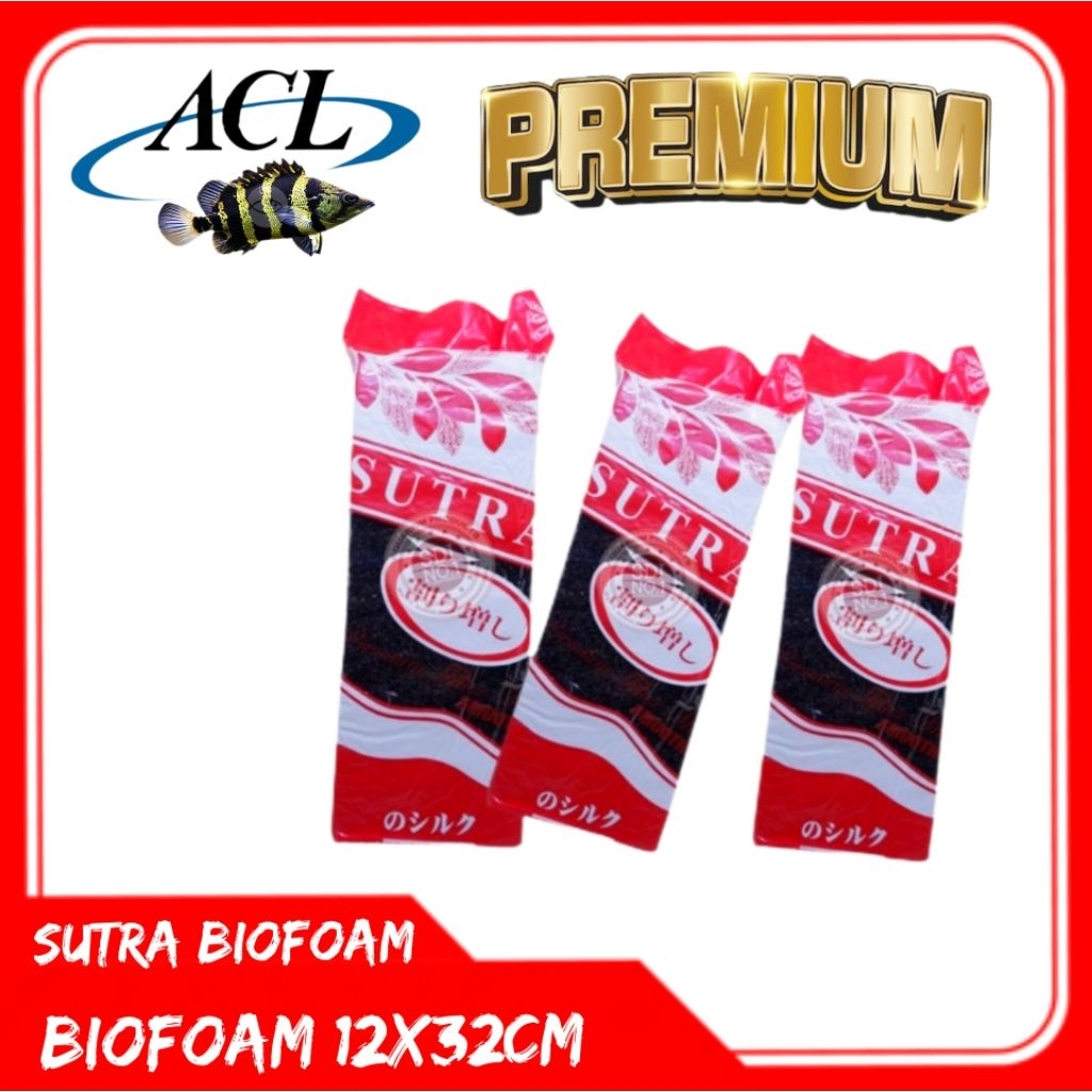 kapas / busa filter aquarium sutra biofom 12X32X5cm filter aquarium