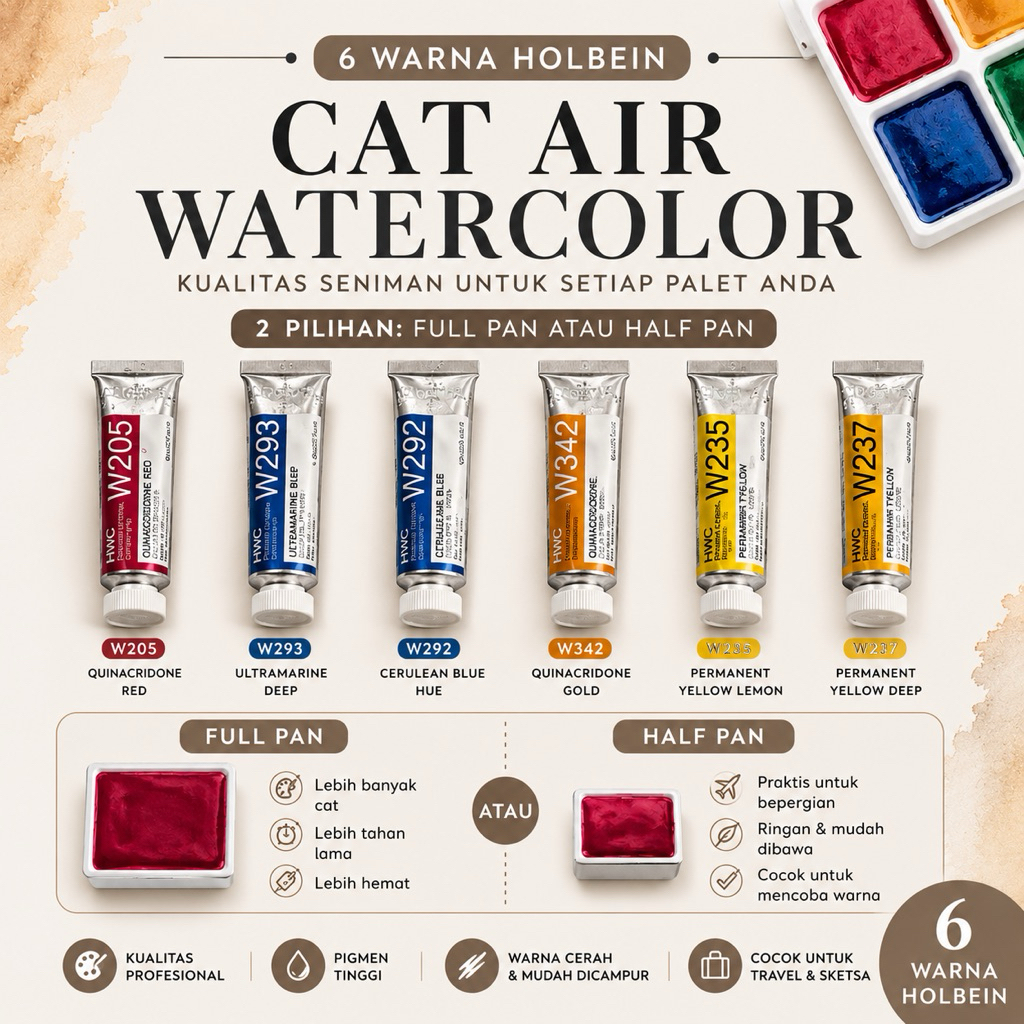 Cat Air Holbein Watercolor Share