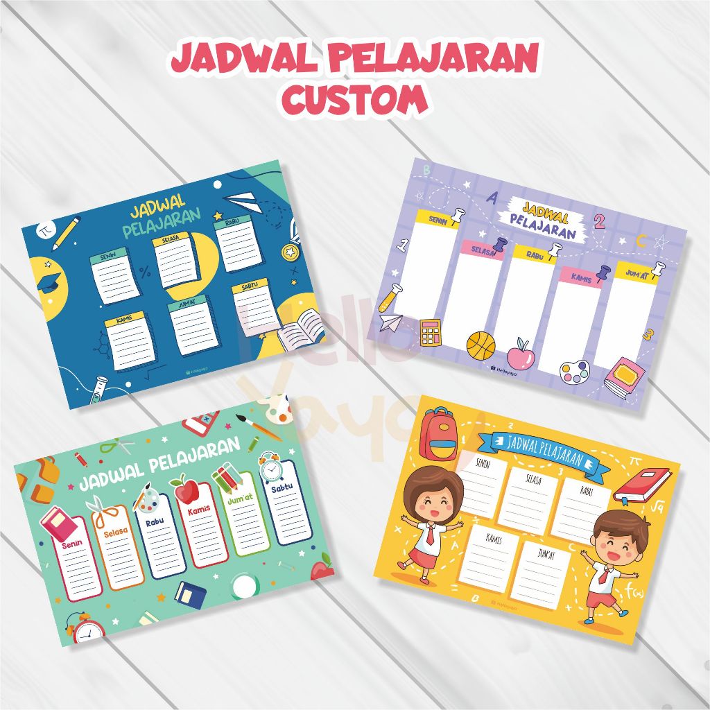 JADWAL PELAJARAN / SCHEDULE AESTHETIC / JADWAL PELAJARAN CUSTOM / MURAH