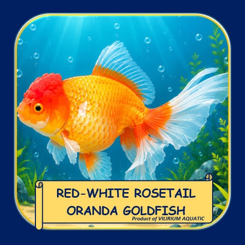 IKAN HIAS AIR TAWAR - IKAN MAS KOKI ORANDA RED WHITE ROSETAIL / ORANGE ROSETAIL / ORANGE ROSETAIL OR