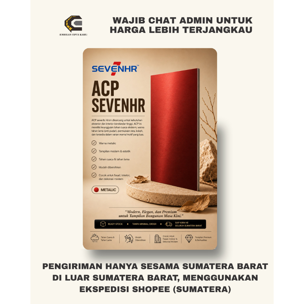 (WAJIB CHAT ADMIN) ACP SEVEN HR 4mm PVDF (Metalic)