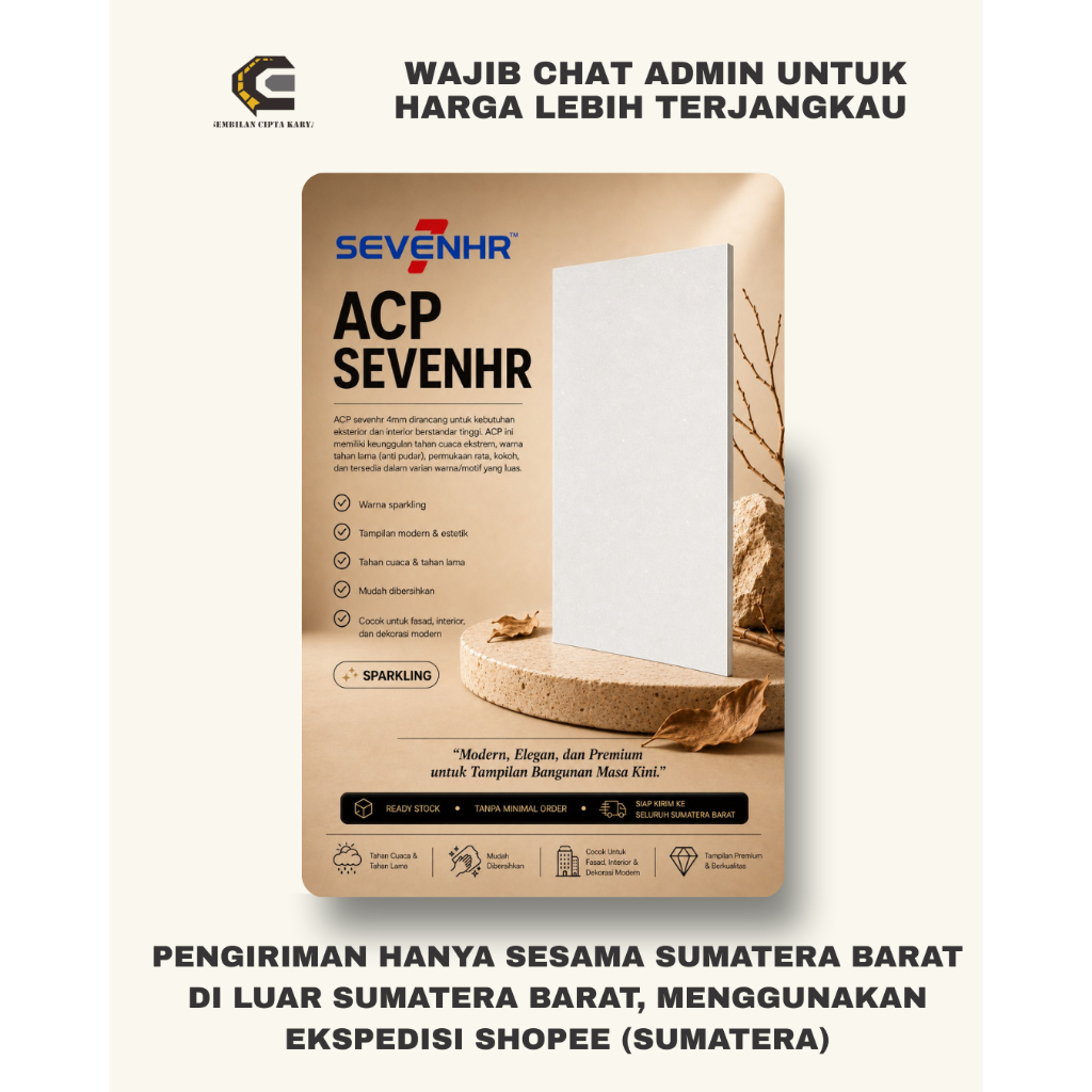 (WAJIB CHAT ADMIN) ACP SEVEN HR 4mm PVDF (Sparkling)